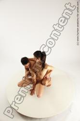 Nude Woman - Man White Muscular Short Brown Multi angles poses Realistic